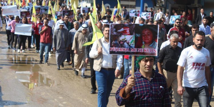 Rojava halkı işgale karşı alanlara çıktı