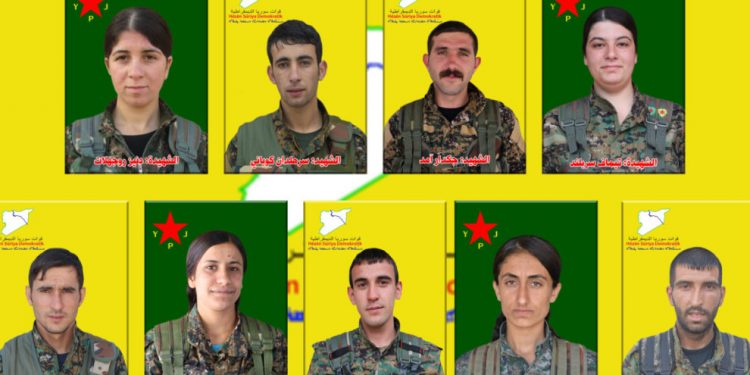 Cenga Rojava Direnişi’nde şehit düşen 9 savaşçının kimlikleri açıklandı