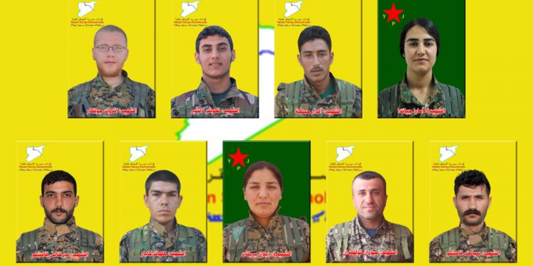 QSD, Cenga Rojava Direnişi şehitlerinin kimlik bilgilerini açıkladı