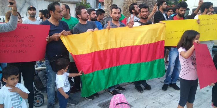Yunanistan’da Kürdistanlılar işgale karşı yürüdü