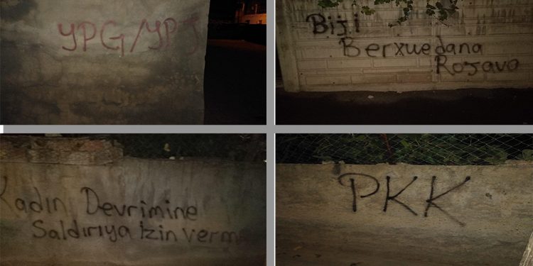 Elîh’de yazılama çalışması ve havai fişekli eylem