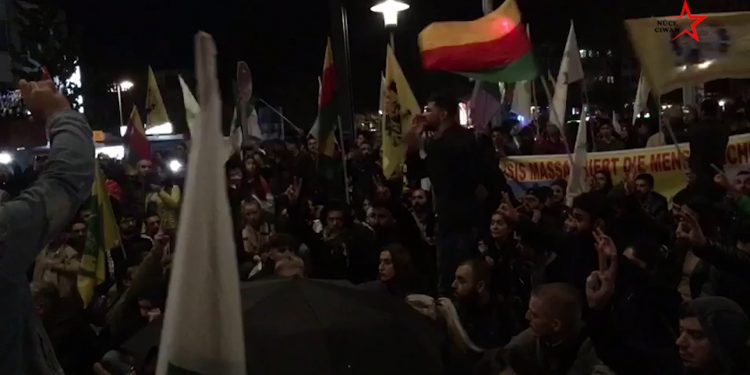 Hannover’de Rojava işgaline karşı kesintisiz eylem