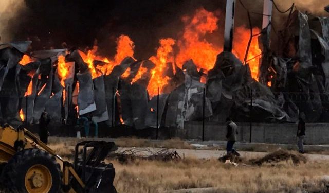 SON DAKİKA – 150 milyon TL’lik fabrika ateşten eylemle imha edildi