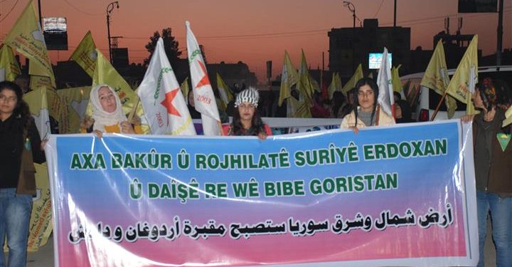 Hesekê’de gençler işgale karşı yürüdü