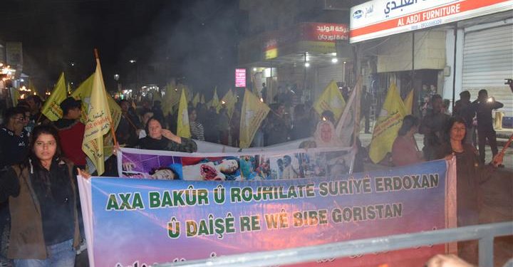 Hesekê’de gençler işgale karşı yürüdü