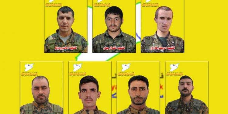 QSD, şehit düşen 7 savaşçının kimlik bilgilerini açıkladı