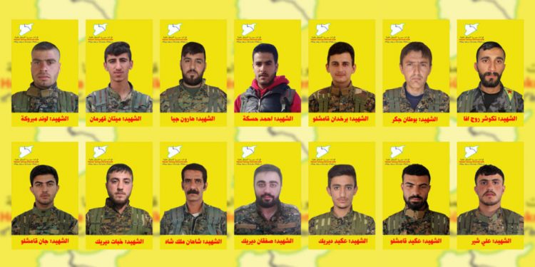 QSD, 14 Cenga Rojava Direniş şehidinin kimlik bilgilerini açıkladı