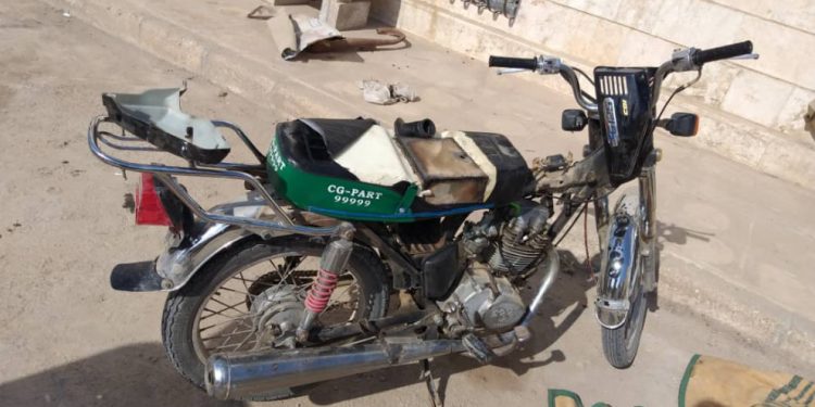 Bomba yüklü motosiklet etkisiz hale getirildi