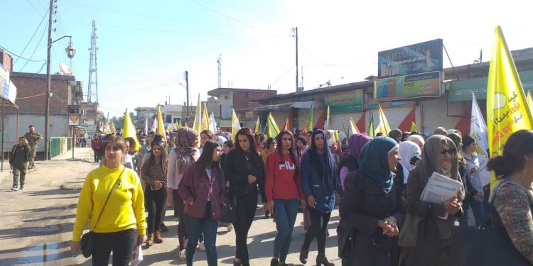 Tirbespiyê’de halk işgale karşı yürüdü