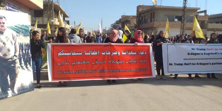 Tirbespiyê’de halk işgale karşı yürüdü