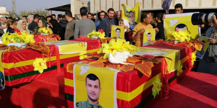 Cenga Rojava Direnişi şehitleri Dêrik’te uğurlandı