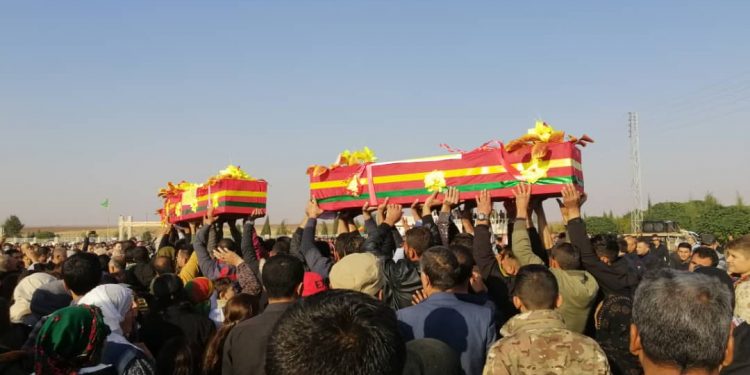 Cenga Rojava Direnişi şehitleri Dêrik’te uğurlandı