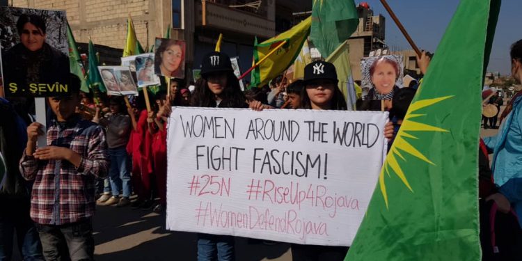 Rojava Kurdistan’ı ve Kuzey Suriye’li kadınlar alanlardaydı