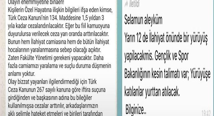 YENİLENDİ- YYÜ’de tacizci hocaları teşhir eden öğrencilere tehdit mesajları