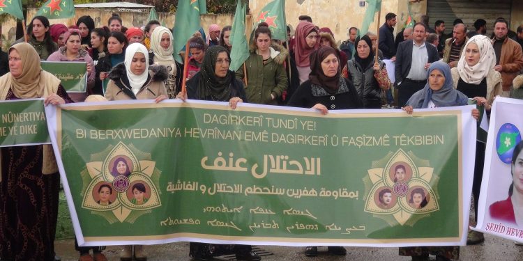 Rojava Kurdistan’ında YPJ’ye destek yürüyüşleri-YENİLENDİ