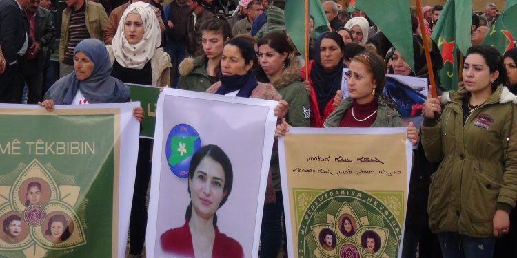 Rojava Kurdistan’ında YPJ’ye destek yürüyüşleri-YENİLENDİ