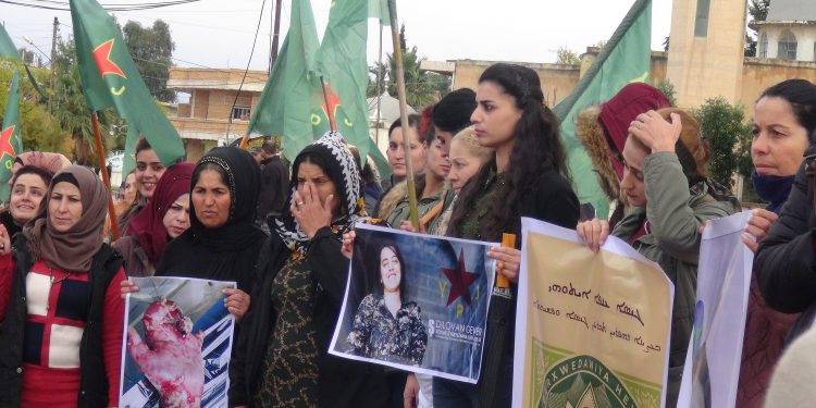 Rojava Kurdistan’ında YPJ’ye destek yürüyüşleri-YENİLENDİ