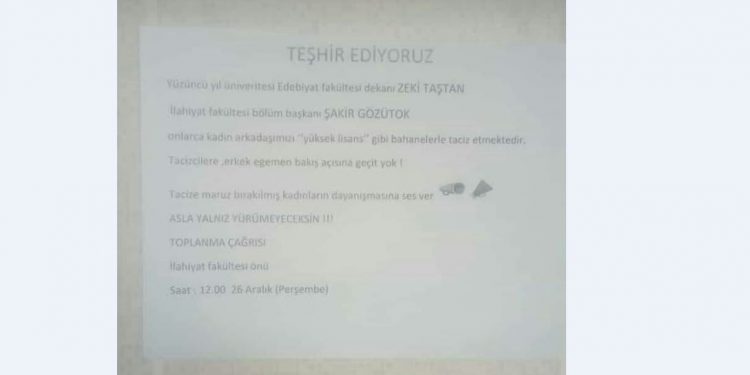 YENİLENDİ- YYÜ’de tacizci hocaları teşhir eden öğrencilere tehdit mesajları
