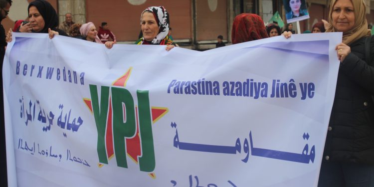 Rojava Kurdistan’ında YPJ’ye destek yürüyüşleri-YENİLENDİ