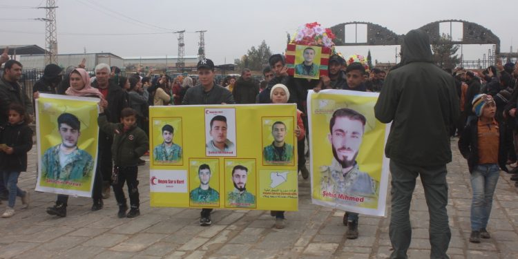 Cenga Rojava Direnişi şehitleri Kobanê’de uğurlandı