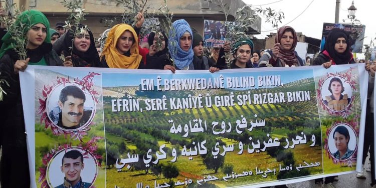 Rojava Kurdistan’ı Efrîn için yürüdü