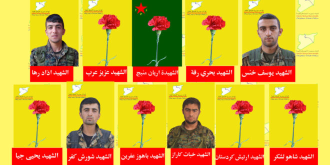 QSD Cenga Rojava Direnişi şehitlerinin kimliklerini açıkladı
