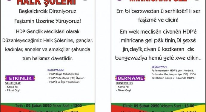 Wan’da gençlik şöleni düzenlenecek