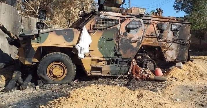 Libya’da işgalci Türk devletine ait onlarca zırhlı araç imha edildi