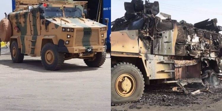 Libya’da işgalci Türk devletine ait onlarca zırhlı araç imha edildi