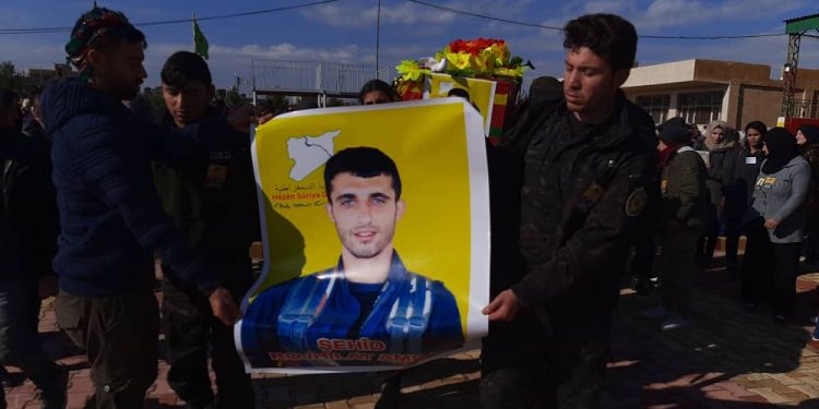 Qamişlo’da şehit merasimi