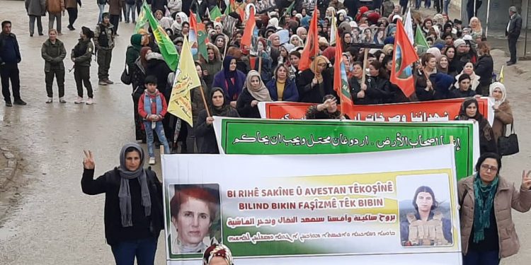 Rojava halkı Sara, Rojbin ve Ronahî’yi andı