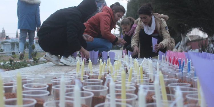 PYD’li gençler özgürlük şehitlerini andı