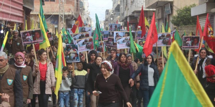 Rojava Kurdistan’ı Efrîn için yürüdü
