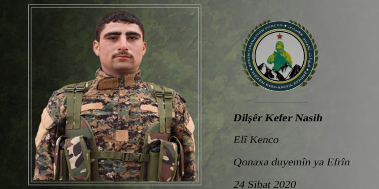 Efrîn Kurtuluş Güçleri: Dilşêr Kefer Nasih yoldaşımızı saygıyla anıyoruz