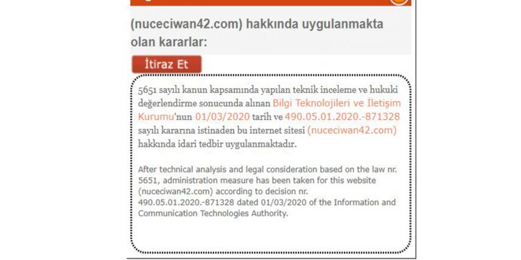 Ankara, Ajansımızı 10 günde bir engelliyor: nuceciwan43 yayında!