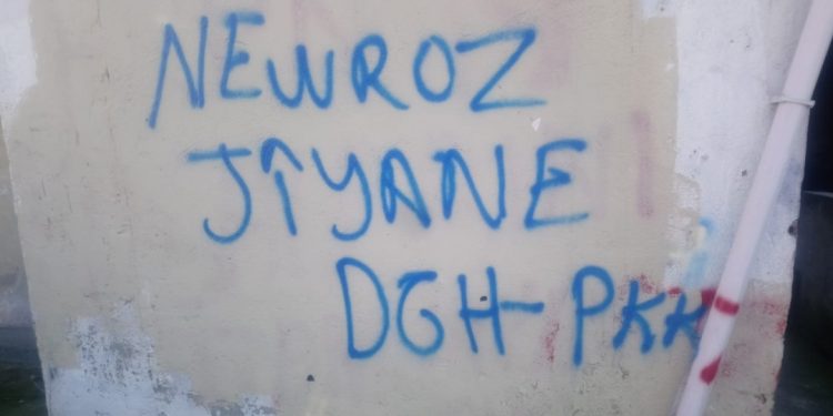 DGH’den Newroz için duvar yazılama çalışması