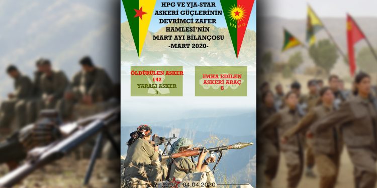 FLAŞ – HPG ve YJA STAR gerillalarından Mart ayında işgalci Türk ordusuna büyük darbe: 142 ölü