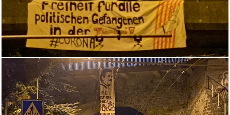 St.Gallen’de “Siyasi Tutsaklara Özgürlük” pankartları