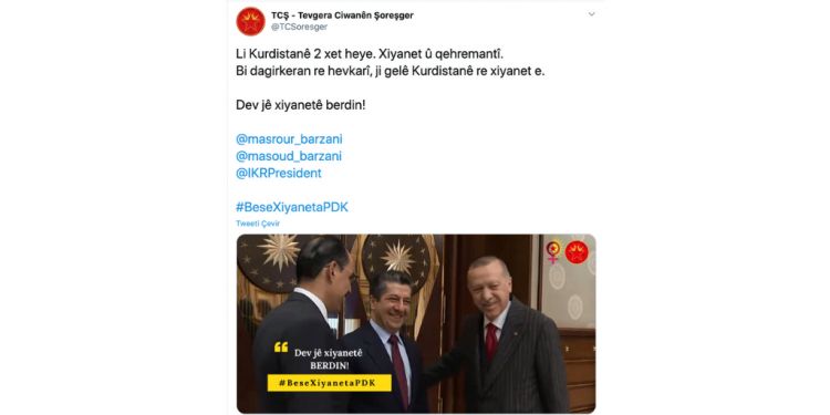 TCŞ ve JCA’dan KDP’nin işbirliğine karşı sosyal medya çalışması