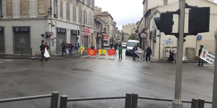 Marsilya’da TCŞ aktivistlerinden işgal ve işbirliğine karşı eylemler
