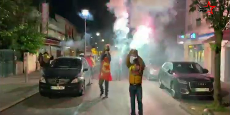 Paris’te 1 Mayıs kutlandı, işgal ve işbirlikçilik havai fişeklerle protesto edildi