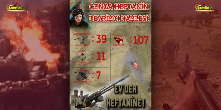 FLAŞ – Heftanîn’de 10 günde: 107 işgalci TC askeri öldürüldü!
