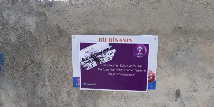 Genç Kadın Meclisi’nden afişleme eylemi