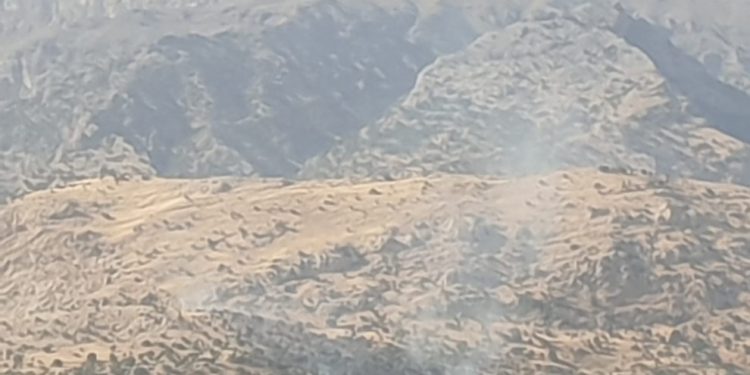 Cûdî’de işgal kalekolun yanında başlayan yangın sürüyor!