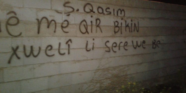 Wan’da şehit Kasım Engin anısına yazılama çalışması