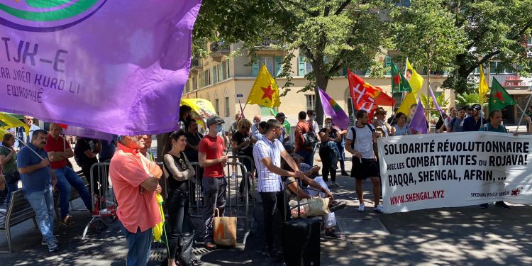 Rojava Devrimi’nin 8.yıldönümünde Cenevre’de kutlama
