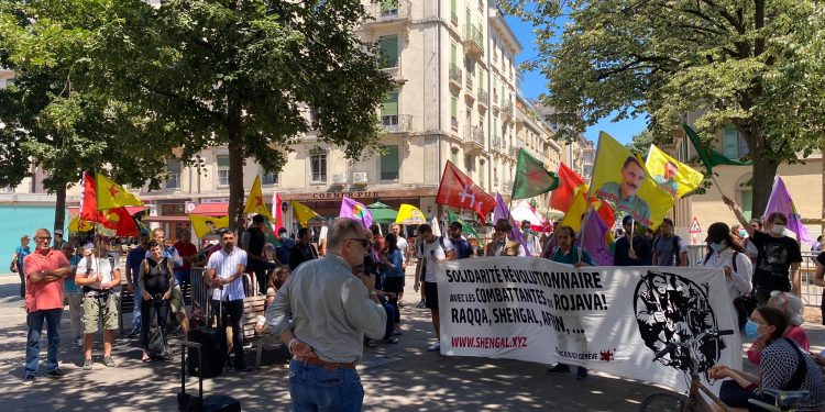 Rojava Devrimi’nin 8.yıldönümünde Cenevre’de kutlama