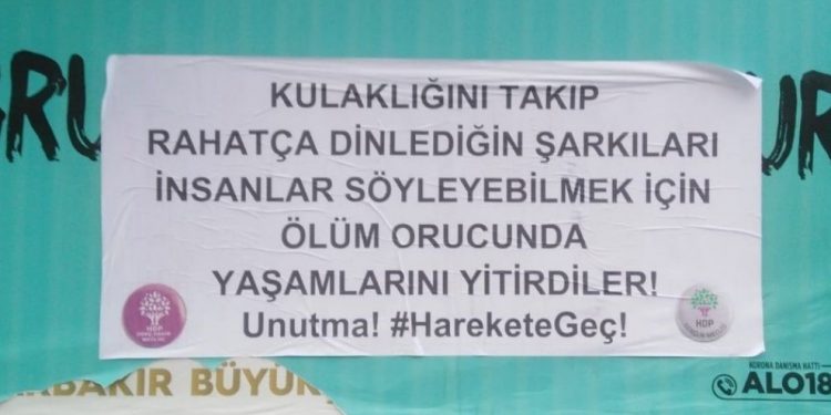 Amed’de HDP Gençlik Meclisinden tecride ilişkin eylem