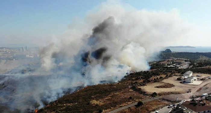 İstanbul’da askeri alanda yangın!