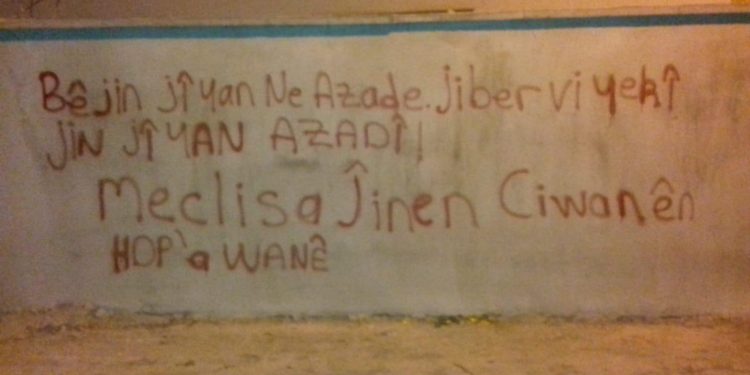 Wan’ın bir çok semtinde yazılama eylemi